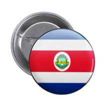 Costa Rica Flag Pinback Buttons