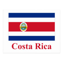 Costa Rica Flag with Name Postcards