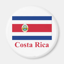 Costa Rica Flag with Name Refrigerator Magnet