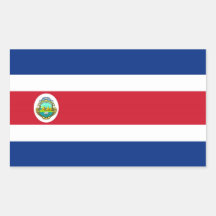 COSTA RICA RECTANGLE STICKERS