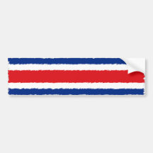 Costa Rican Flag Bumper Stickers