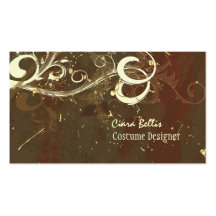 Costume Designer ~ Chocolate swirls Business Card Templates