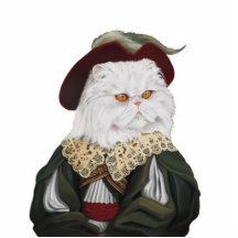 costumed white cat magnet cut outs