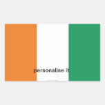 Cote d'Ivoire Ivory Coast flag sitcker Rectangle Stickers