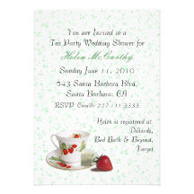 Cottage Chic Tea Party Invitation