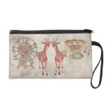 Cotton Candy Giraffes Bagettes Bag Wristlet Clutch