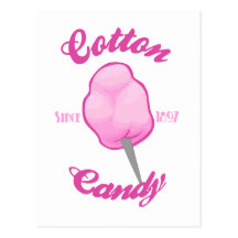 Cotton candy postcard