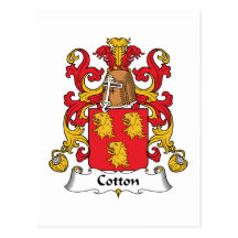 Cotton Family Crest Post Cards