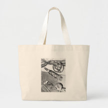 Cotton-reel and the number tote bags