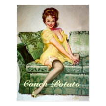 Couch Potato postcard