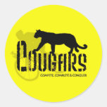 cougar logo1a yellow stickers