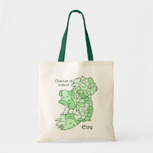 Counties of Ireland Map Bags
