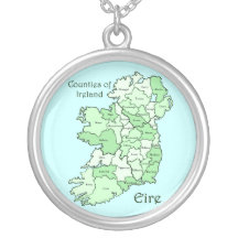 Counties of Ireland Map Jewelry