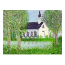 Country Church Post Card