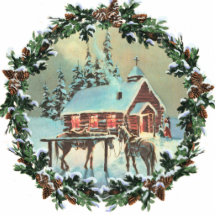 COUNTRY CHURCH & WREATH by SHARON SHARPE Photo Sculpture