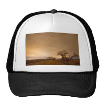 Country Dirt Road Into The Storm Mesh Hat
