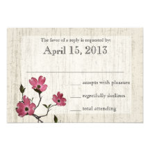 Country Dogwood Wedding Custom Invitations