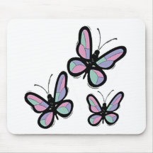 Country Patchwork Butterfly Mousepads