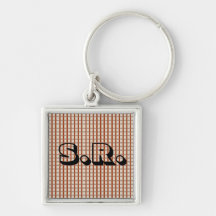 Country Red Gingham Checks Key Chains