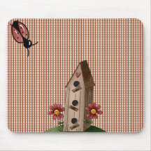Country Red Gingham Checks Mousepad