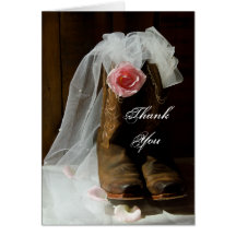 Country Rose Bridesmaid Thank You Card