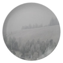 Country Views - Bleak Mid-Winter plates