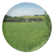 Country Views - Bright Green Summer plates