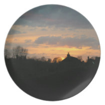 Country Views - Gold Dusk plates