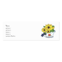 Country Watering Can w/Flowers Profile Card Business Card Templates
