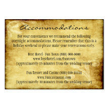 Country Wedding Rustic Insert Accommodation Cards Business Card