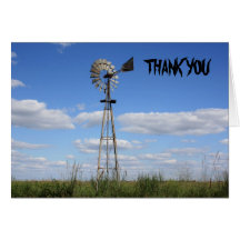 Country Windmill  Thank You Card