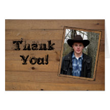 Country Wood Thank you Note Card