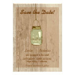 Country Wooden Rustic Mason Jar Save the Date Personalised Invitation