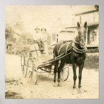 Couple with Cart Print