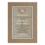 Couples Coed Wedding Shower Invitation -- Burlap