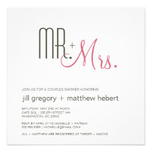 Couples Shower | Retro Modern Announcement