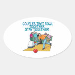 Couples That Bowl Together Stickers