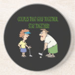 Couples That Golf Together Stay Together Coaster