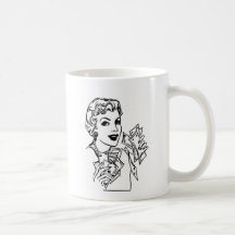 Coupon Money Lady - Add Your Text Coffee Mugs