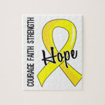 Courage Faith Hope 5 Endometriosis Jigsaw Puzzle