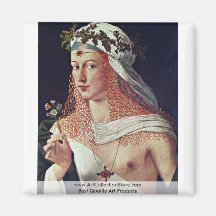 Courtesan (Portrait Of Lucrezia Borgia?) Refrigerator Magnet
