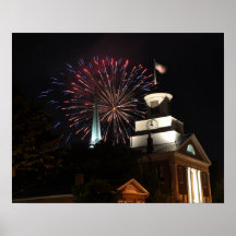 Courthouse Fireworks2 Print