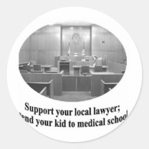 Courtroom Scene with Attorney quote Sticker
