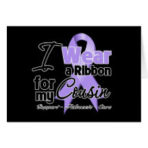 Cousin - General Cancer Ribbon Greeting Card