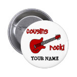 Cousins Rock! with Red Guitar Button