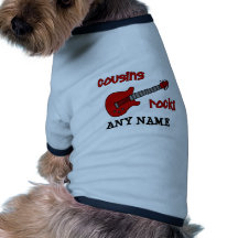 Cousins Rock! with Red Guitar Pet Tee