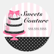 Couture Cakes Bakery Box Seals Sticker