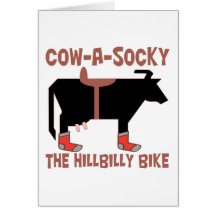 Cow A Socky Greeting Card
