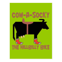 Cow A Socky Postcard