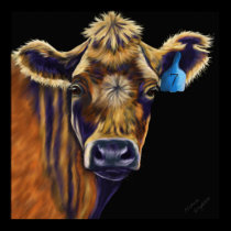 Cow Art - Lucky Number Seven posters